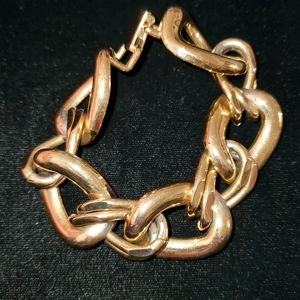 Napier Chunky Gold Tone Link Bracelet 1970s 1980s